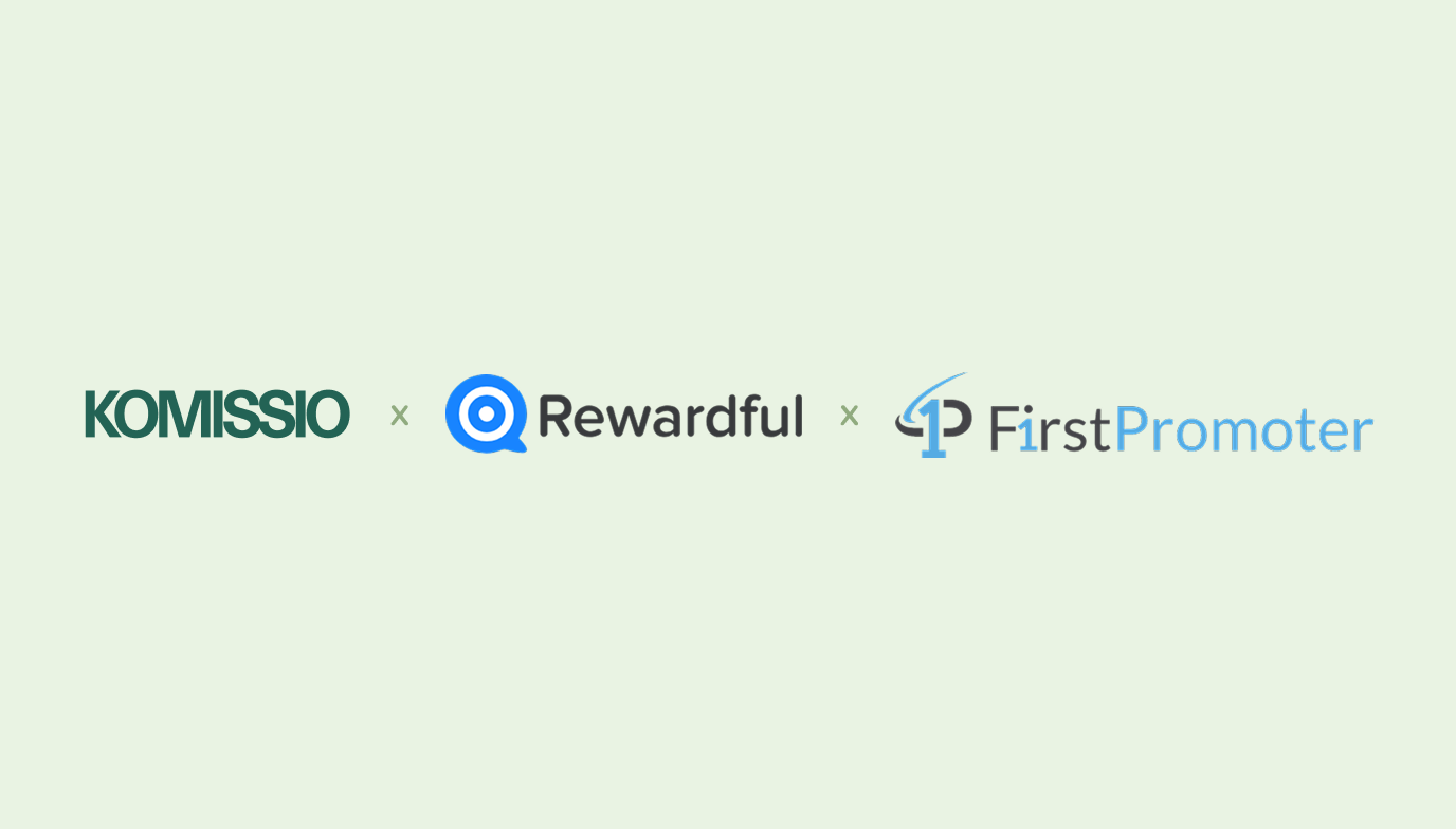 Three affiliate platform dashboards shown side by side with pricing and feature comparison highlights