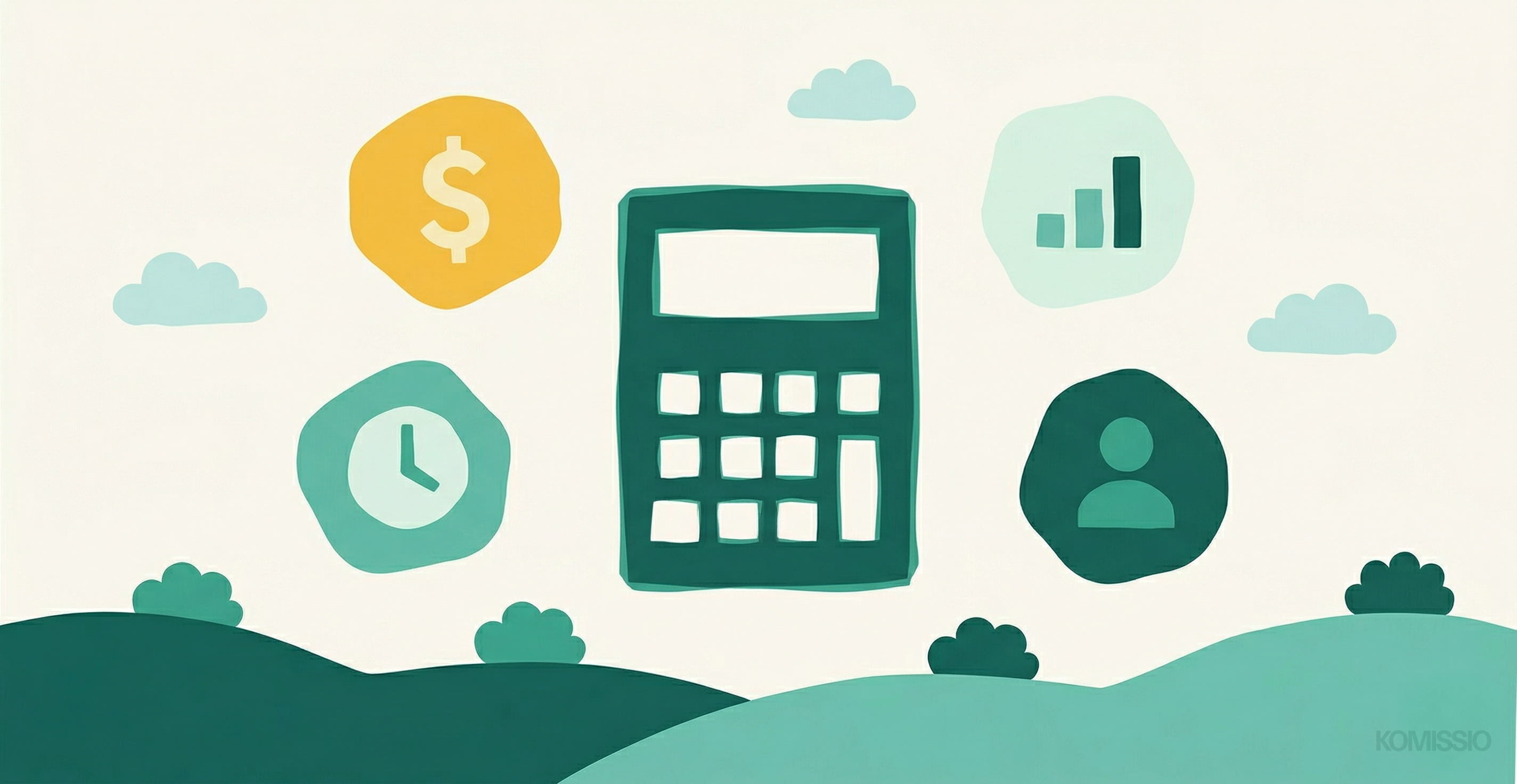 Simple breakdown showing the real cost components of running an affiliate program: platform fees, commissions, tools, and time
