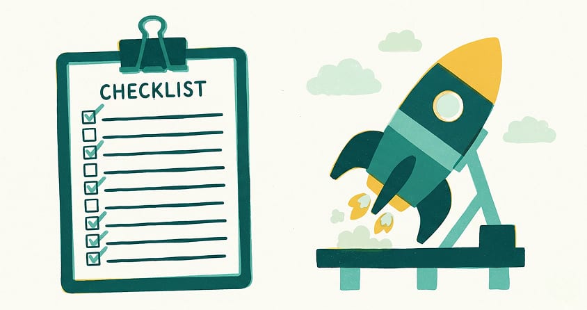 Checklist illustration showing readiness signals for launching a SaaS affiliate program