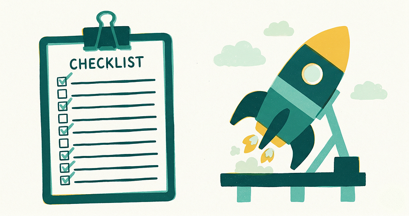 Checklist illustration showing readiness signals for launching a SaaS affiliate program
